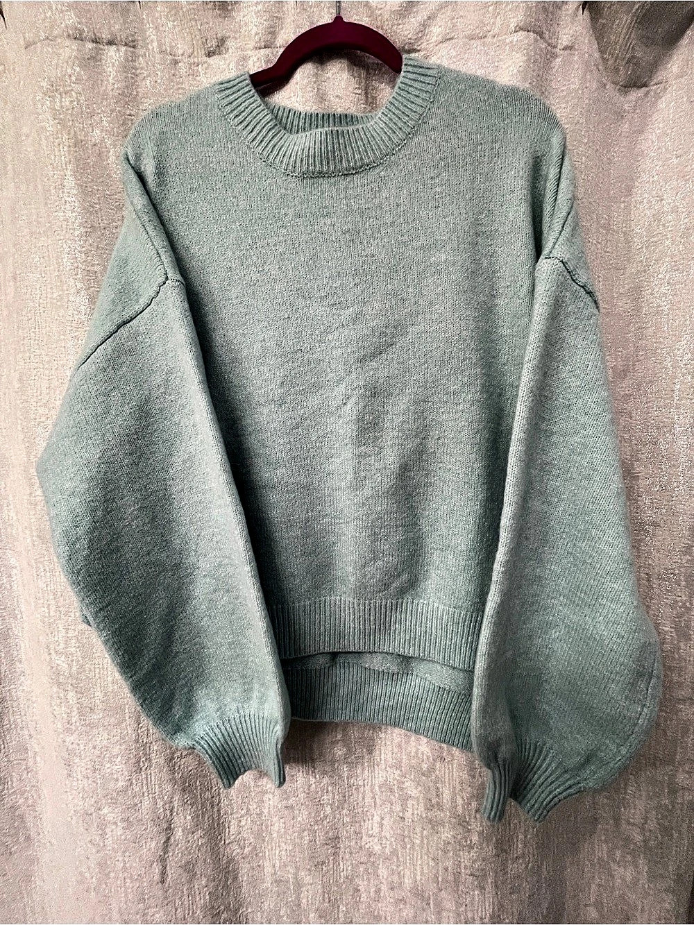 Mint Green Crew Neck Sweater Size XL